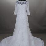 Straps Open Back Tulle Wedding Dress A-Line Sweetheart Court Train, Lace main image 1