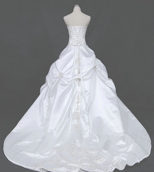 Ball Gown Sweep/ Brush Train Stain Wedding Dress on Luulla