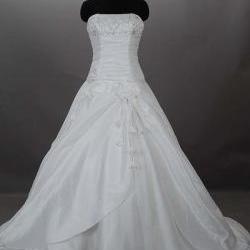 A-line Strapless Cathedral..